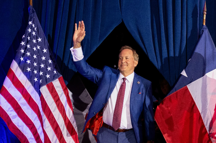 Ken Paxton celebrating his victory tonight.