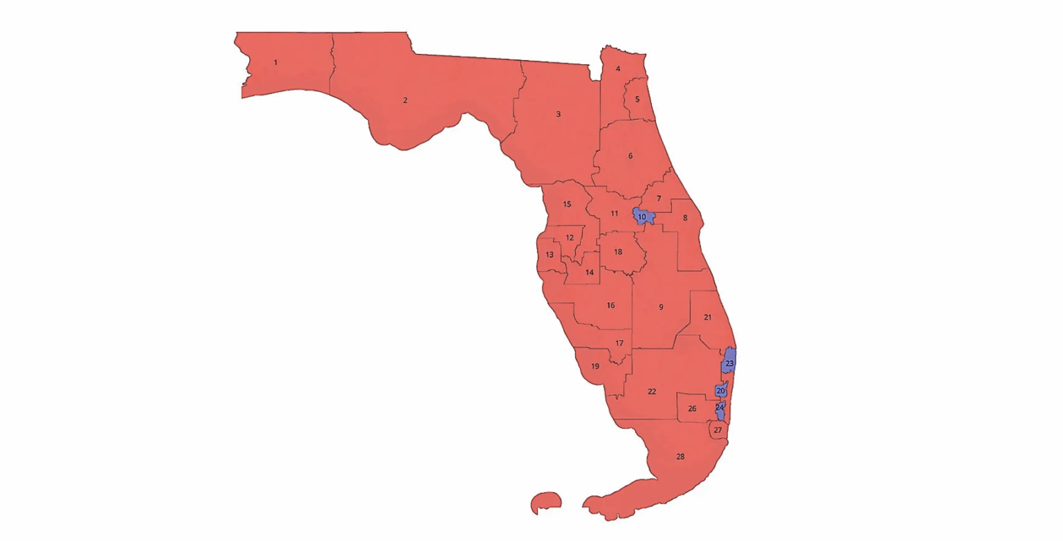 After Virginia's precedent, Republicans seek to regain electoral parity by redesigning the map of Florida