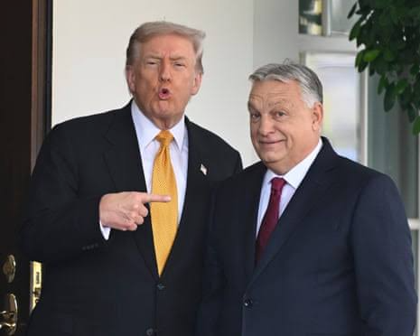 El primer ministro Orbán con el presidente Trump