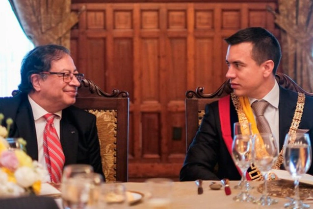 Daniel Noboa aumentó los aranceles hacia Colombia por culpa del comunista Gustavo Petro