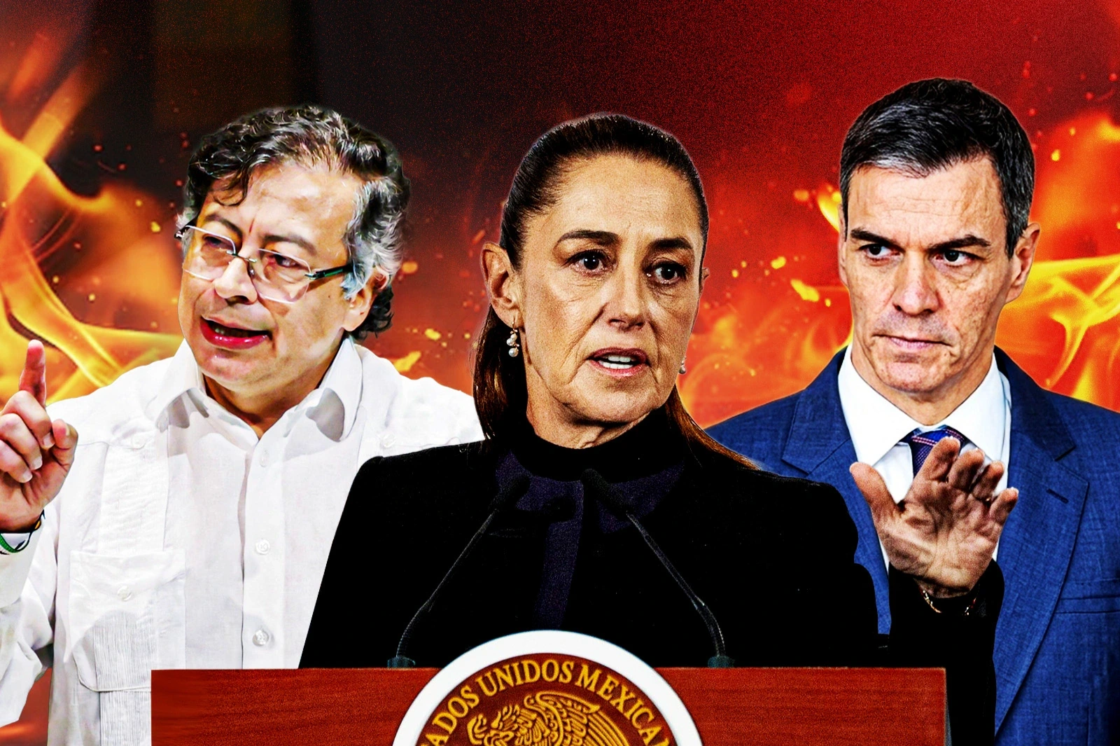 Claudia Sheinbaum busca una alianza comunista internacional con Gustavo Petro y Pedro Sánchez