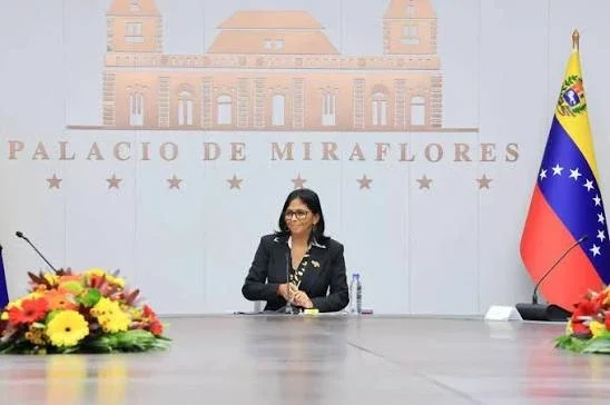 The Venezuelan dictator Delcy Rodríguez