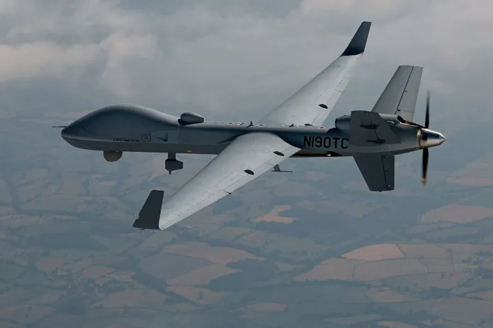 Un dron MQ-9B SkyGuardian del ejército polaco