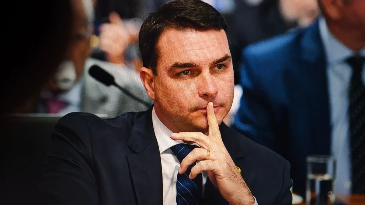 El candidato a presidente Flávio Bolsonaro