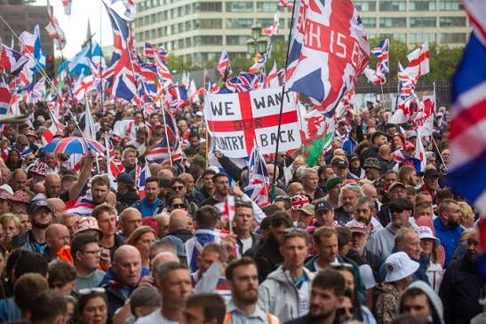 Manifestaciones contra la inmigración ilegal en Londres
