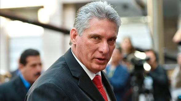 The Cuban dictator Miguel Díaz-Canel