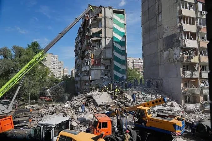 Edificios de Kiev despues del bombardeo ruso