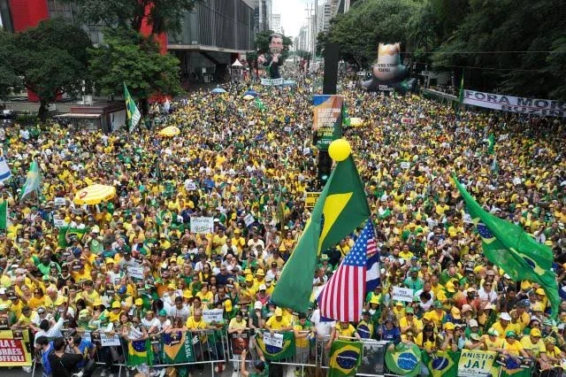 Manifestación contra el gobierno de Lula da Silva