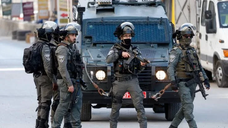 Policías israelitas en Cisjordania
