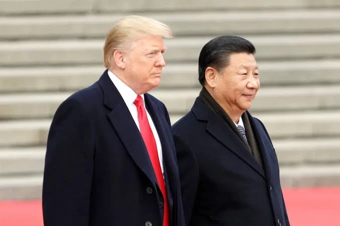 President Donald Trump alongside dictator Xi Jinping