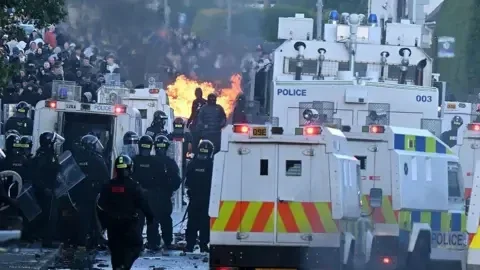 Protests in Belfast over illegal immigration
