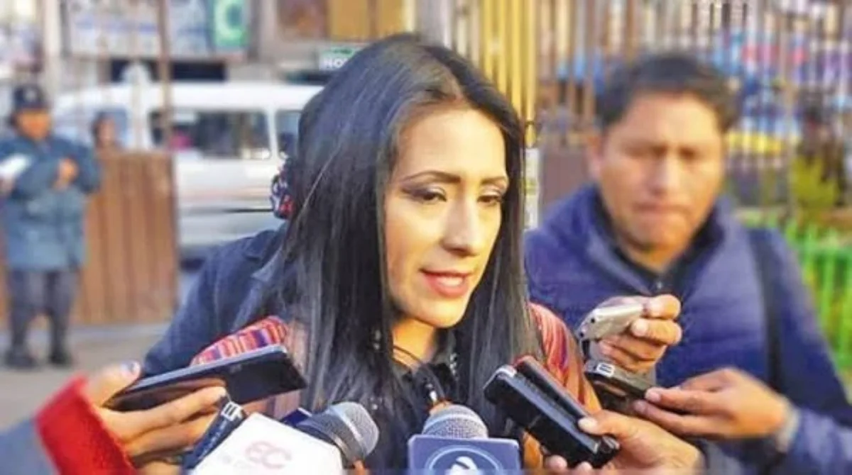 The former minister of the dictatorship of Evo Morales, Wilma Alanoca