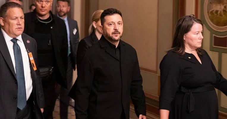 Volodimir Zelensky en el Senado de Estados Unidos