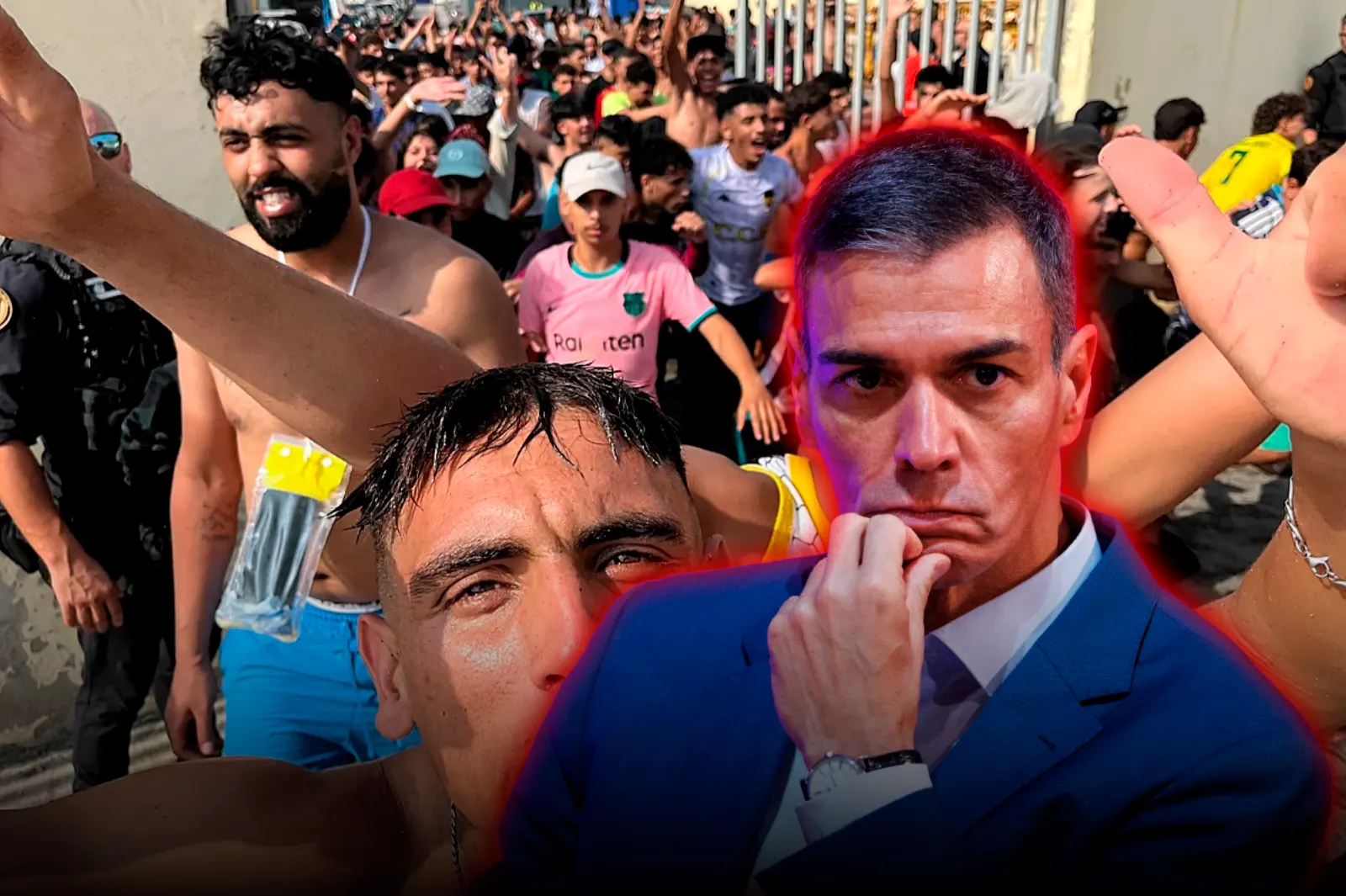 El comunista Pedro Sánchez publicó un video con canciones para el verano en medio de la invasión migratoria en Ceuta