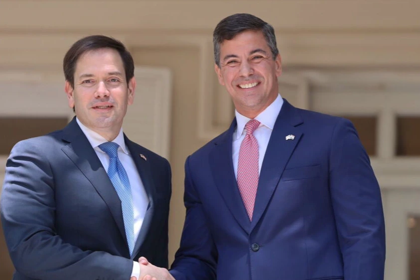 Marco Rubio agradeció a Santiago Peña su respaldo a la transición democrática en Venezuela