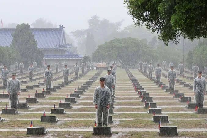 Soldados taiwaneses en la conmemoración de la segunda crisis de Taiwán