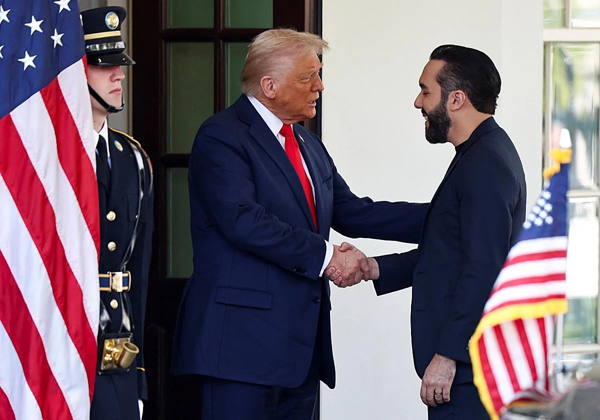 Donald Trump alongside Nayib Bukele