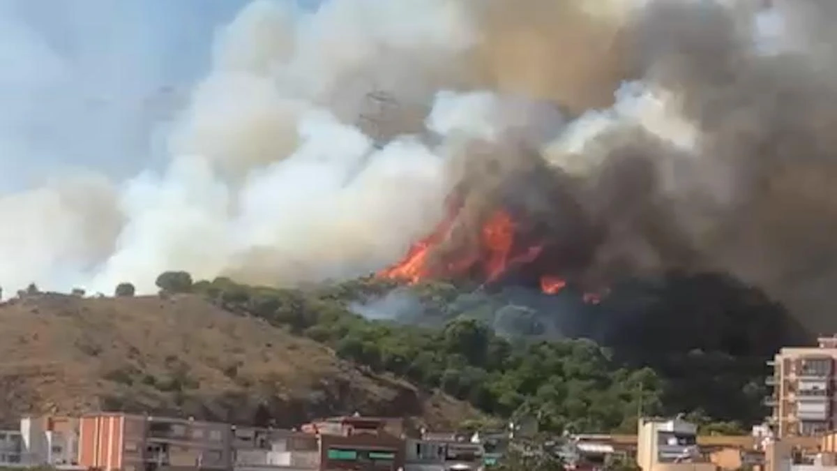 El incendio en Barcelona
