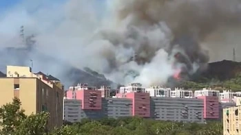 El incendio en Barcelona