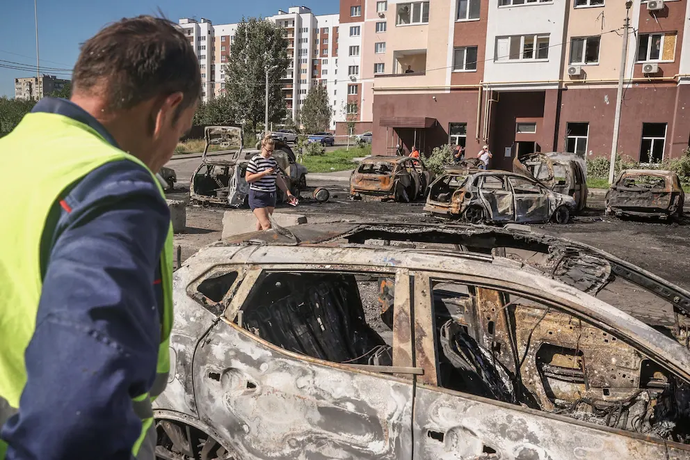 Un barrio en Kiev después del ataque ruso 