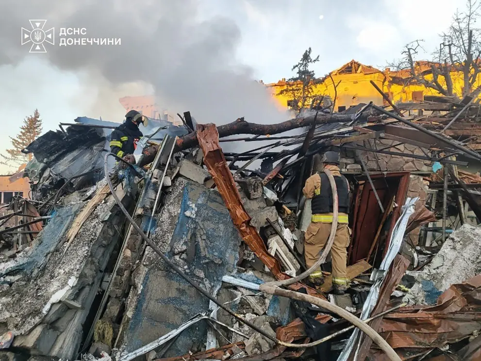 Una casa de Kiev después de un ataque ruso