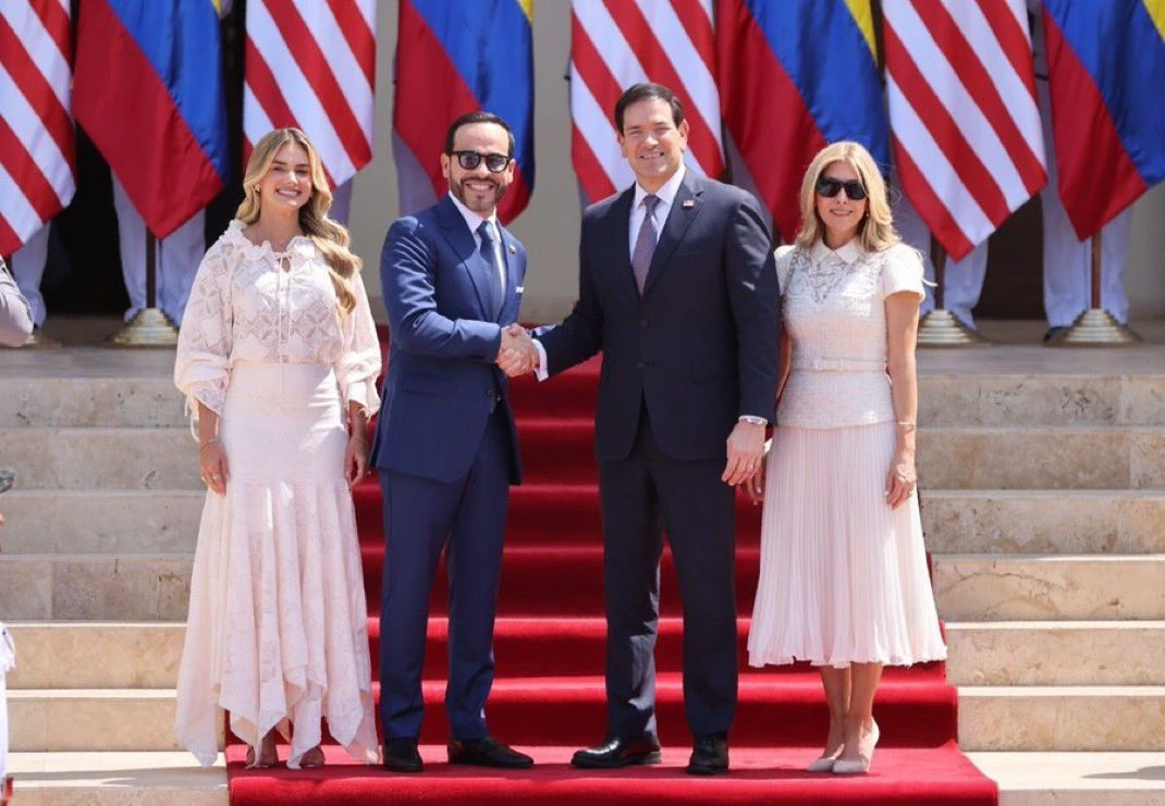 El presidente Abelardo de la Espriella junto al Secretario de Estado de EEUU Marco Rubio