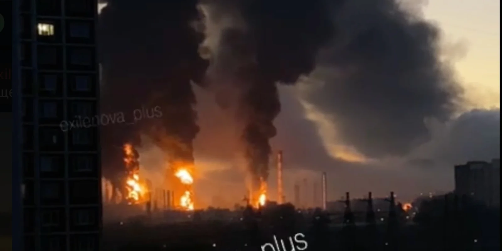 Moscú siendo bombardeada por Ucrania 