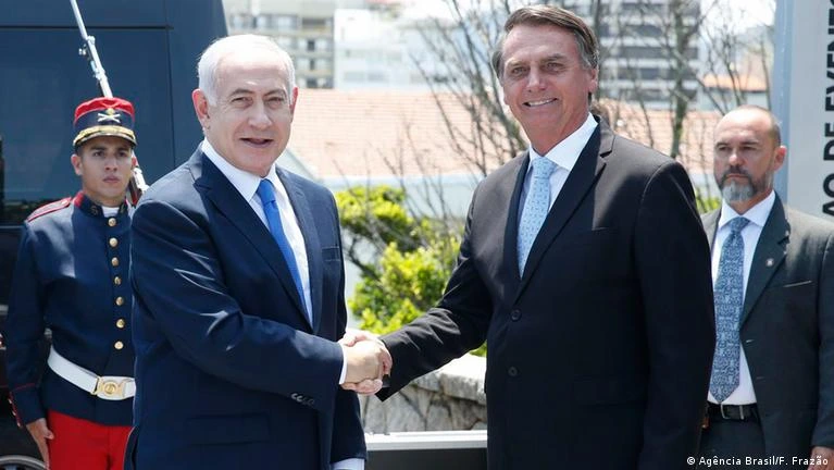 Benjamin Netanyahu junto al expresidente brasileño Jair Bolsonaro