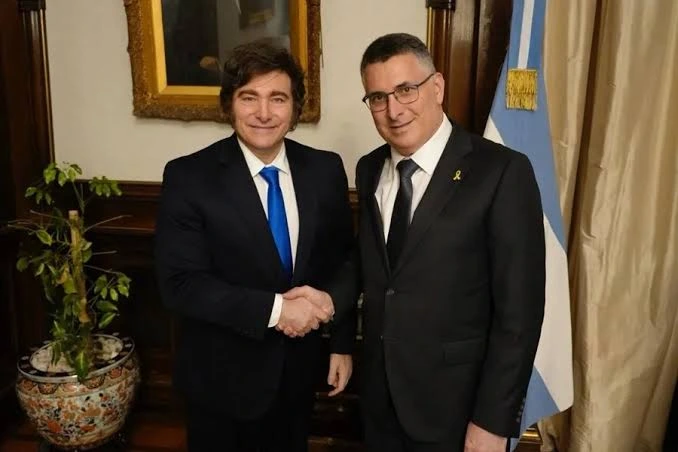 Javier Milei junto al presidente israelí Isaac Herzog