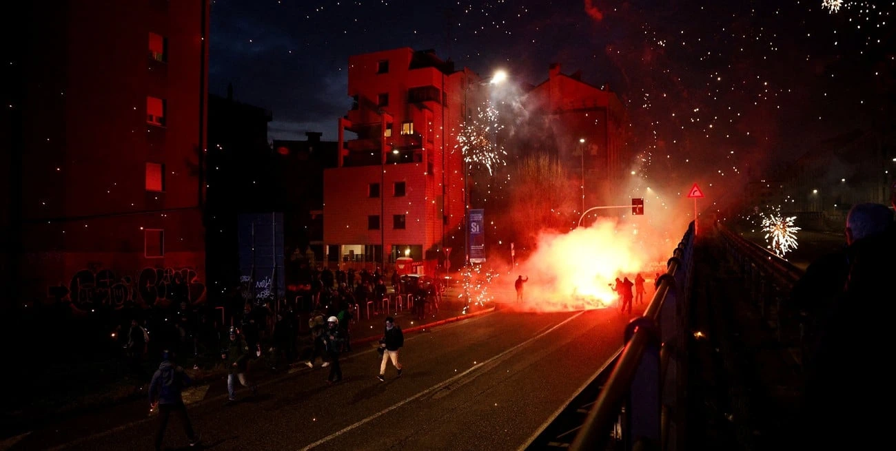 Disturbios en Milan