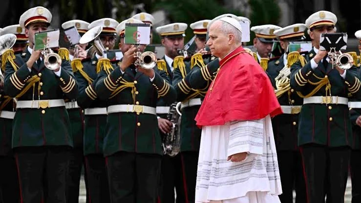 Pope Leo XIV being received in Algeria