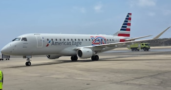 El avión de American Eagle que voló desde Miami a Caracas