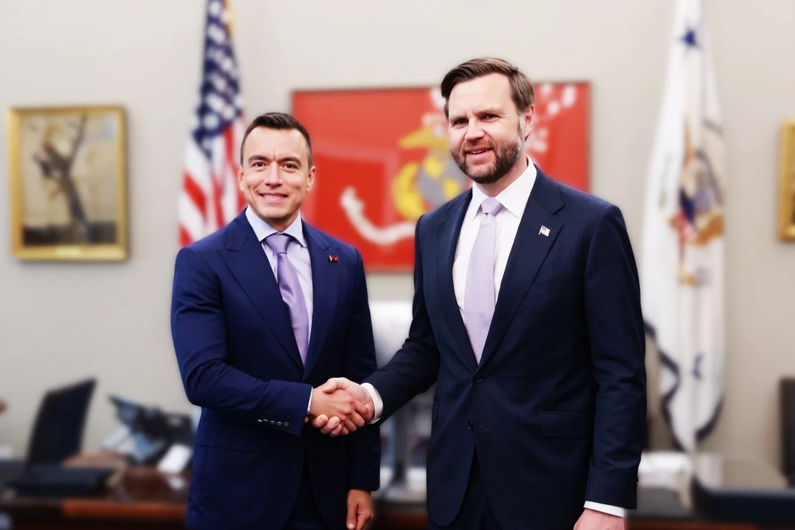 Daniel Noboa defendió en Washington su ofensiva militar contra el narcotráfico y reforzó su alianza con Estados Unidos