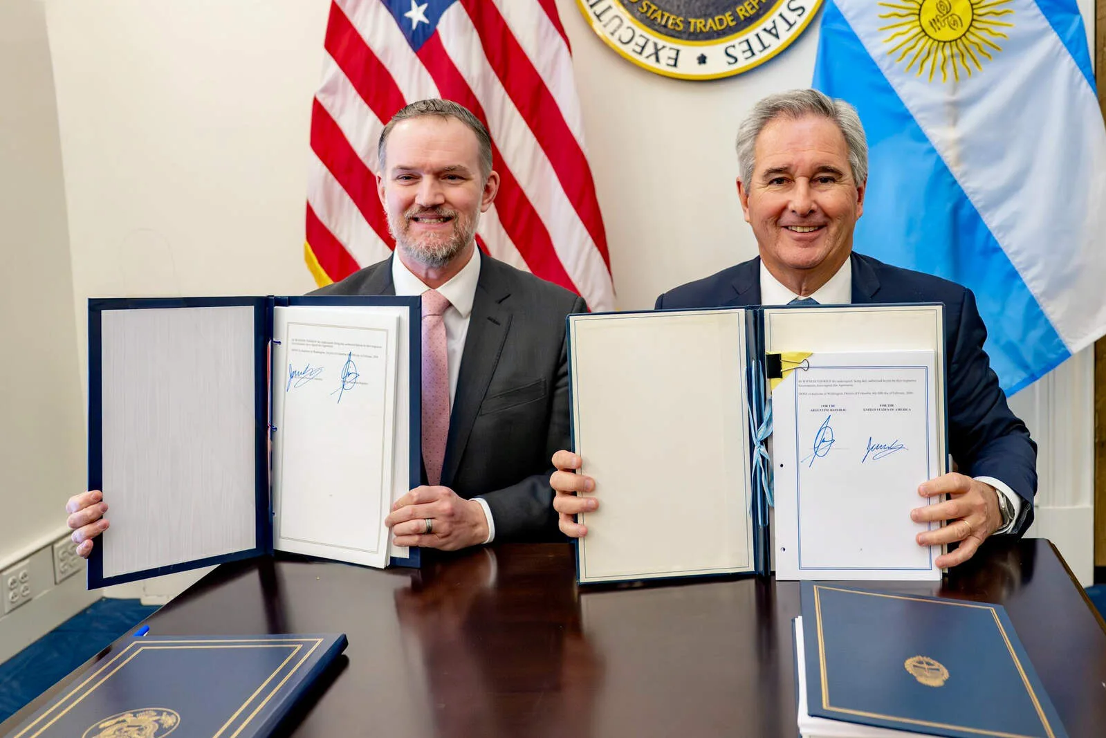 Pablo Quirno firmó el acuerdo junto a Jamieson Greer en febrero.