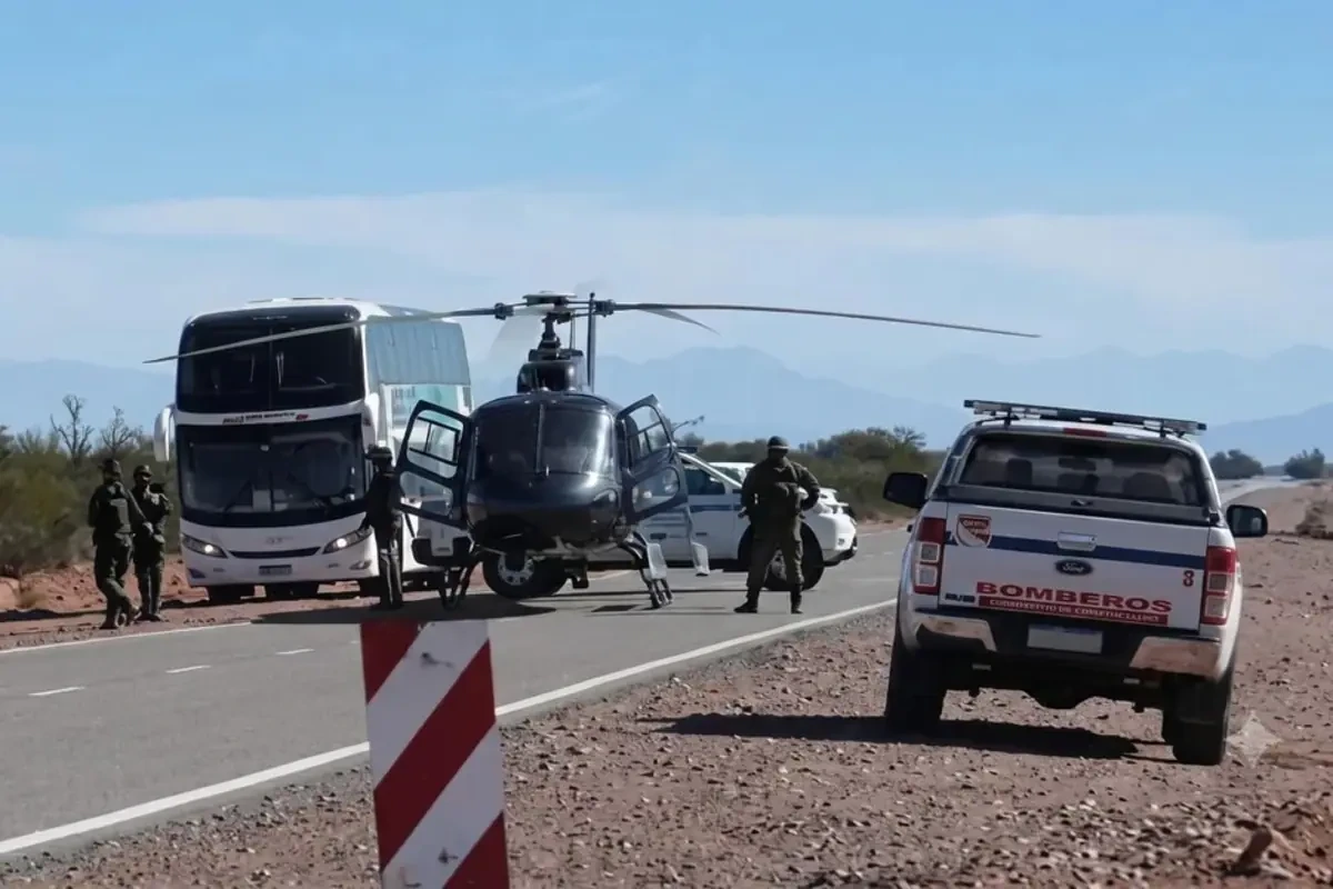 El helicóptero en cuestión.