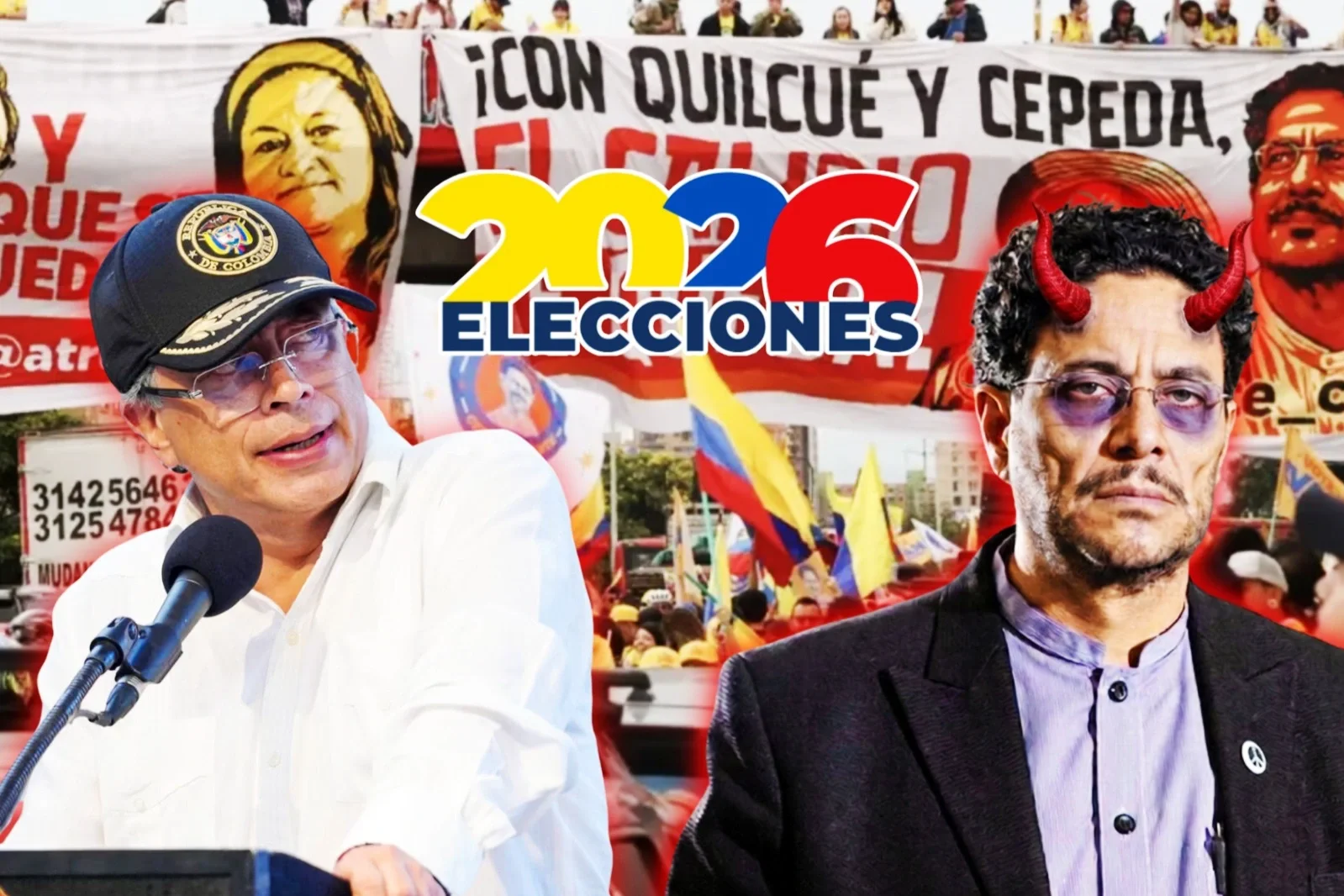 La izquierda colombiana amenaza con violencia y disturbios si gana Abelardo de la Espriella gana las elecciones