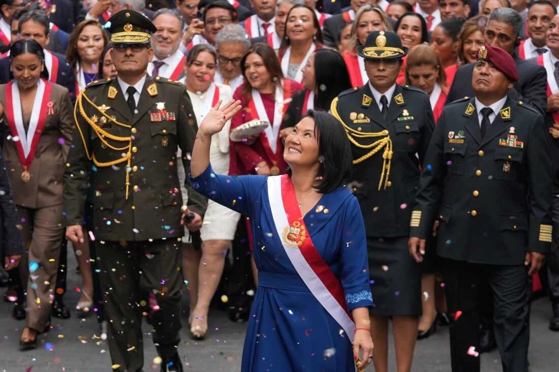 La presidente Keiko Fujimori durante su inauguración