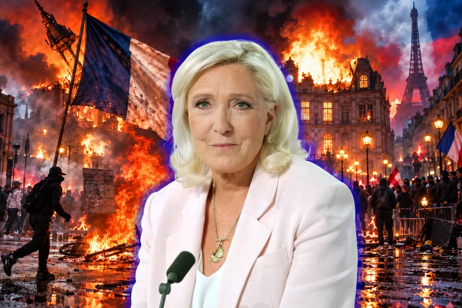 Marine Le Pen criticó a la extrema izquierda por los disturbios en Francia: "Buscan precipitar al país en el caos"