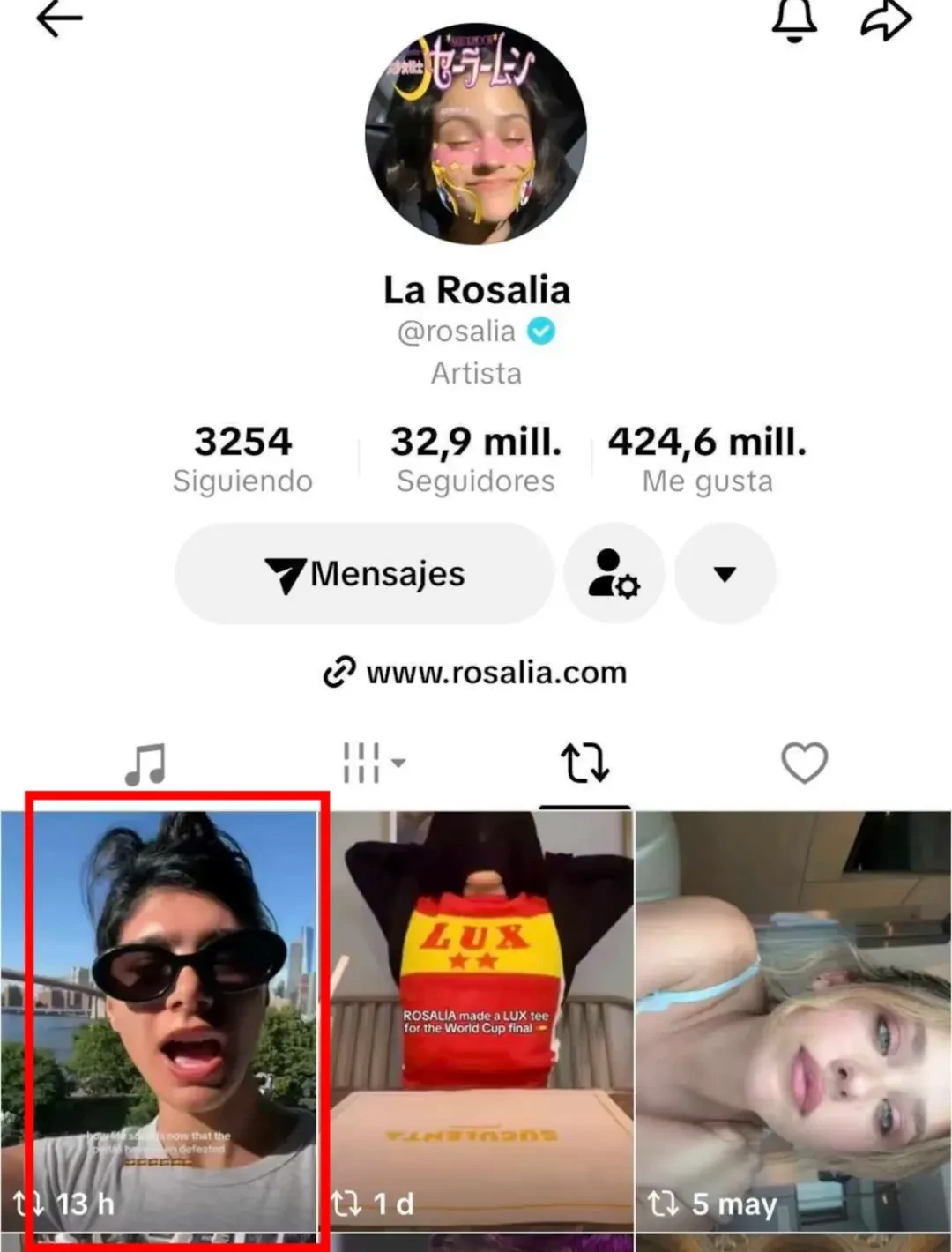 Rosalia se sumó a la ola de odio contra Argentina