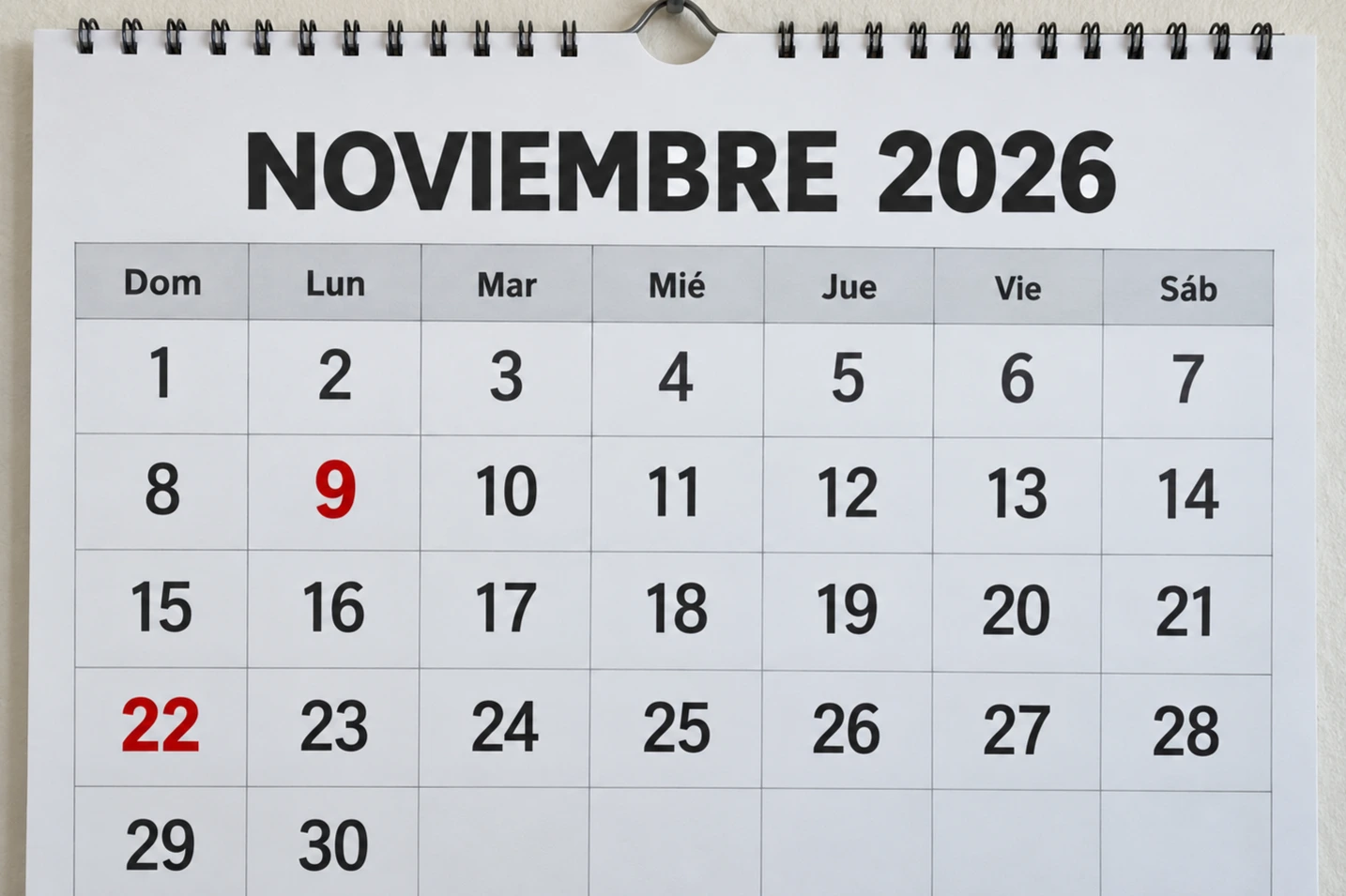 Cuántos feriados quedan en noviembre y diciembre 2026 en la Argentina