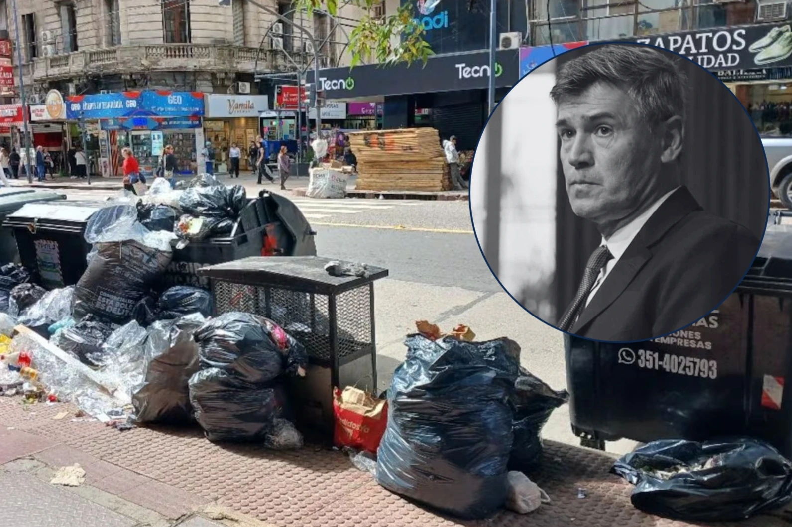 Desidia en el centro de Córdoba: basura acumulada afecta a comercios en Colón y 9 de julio