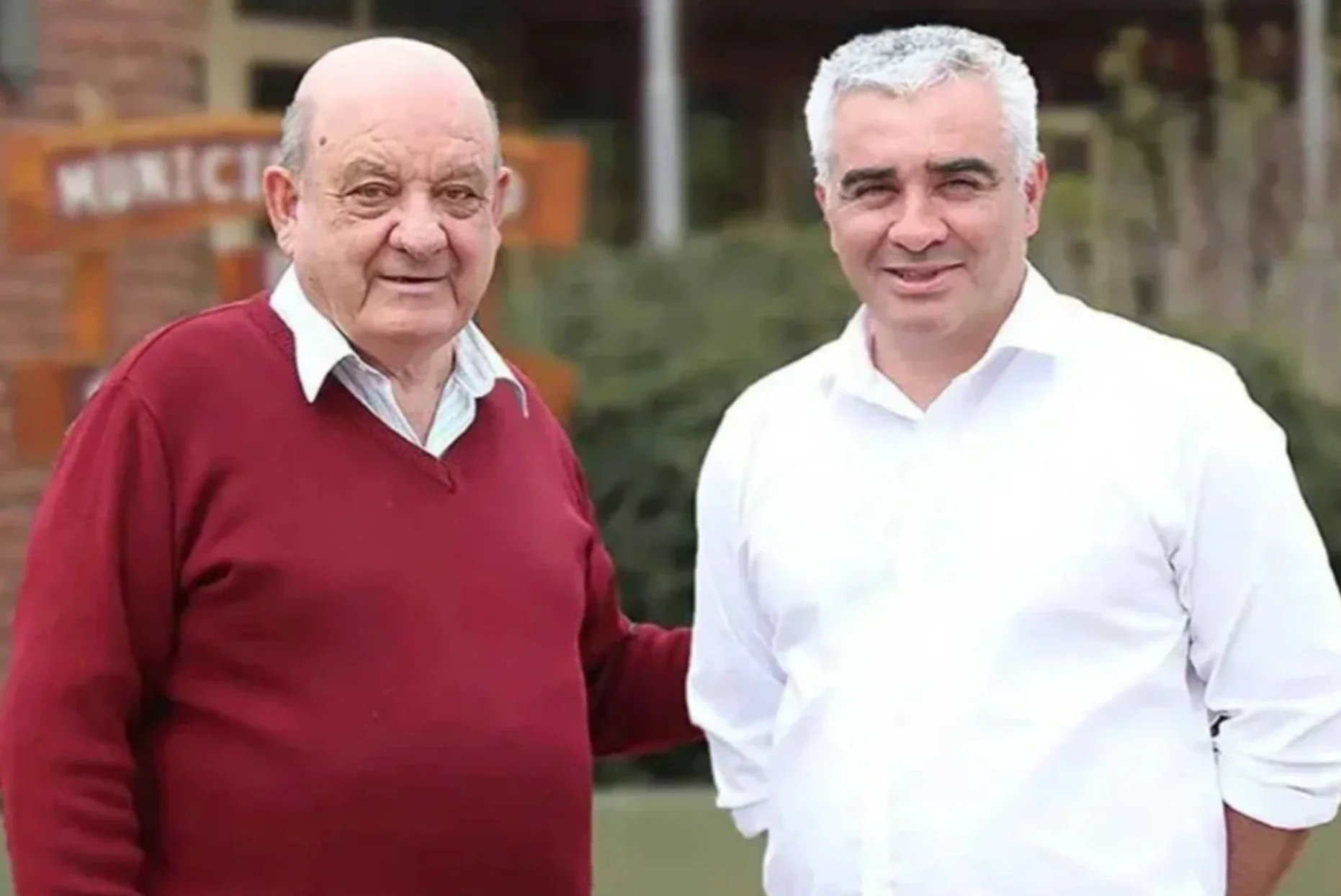 El ex intendente de Holmberg, Miguel “Minino” Negro, y el ex candidato a la intendencia, Ignacio Alaniz