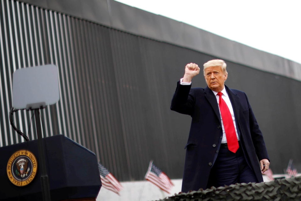Trump announced a consecutive year without the release of detained illegal immigrants at the border.