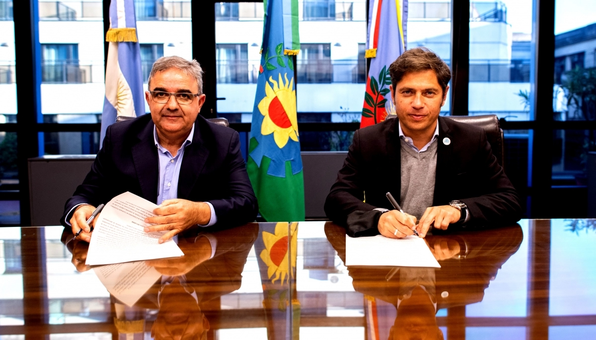 Raúl Jalil and Axel Kicillof.
