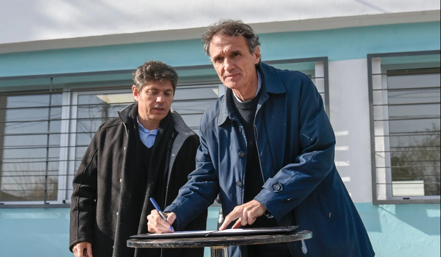 Axel Kicillof with Gabriel Katopodis