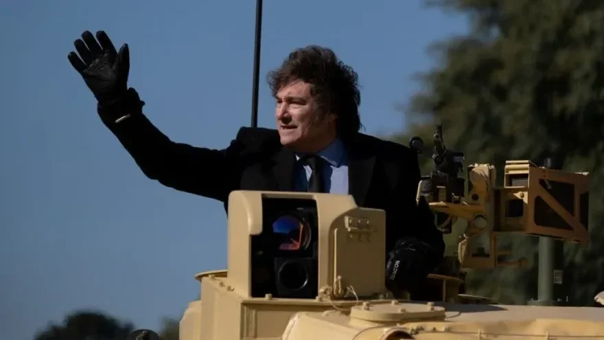 The president, Javier Milei