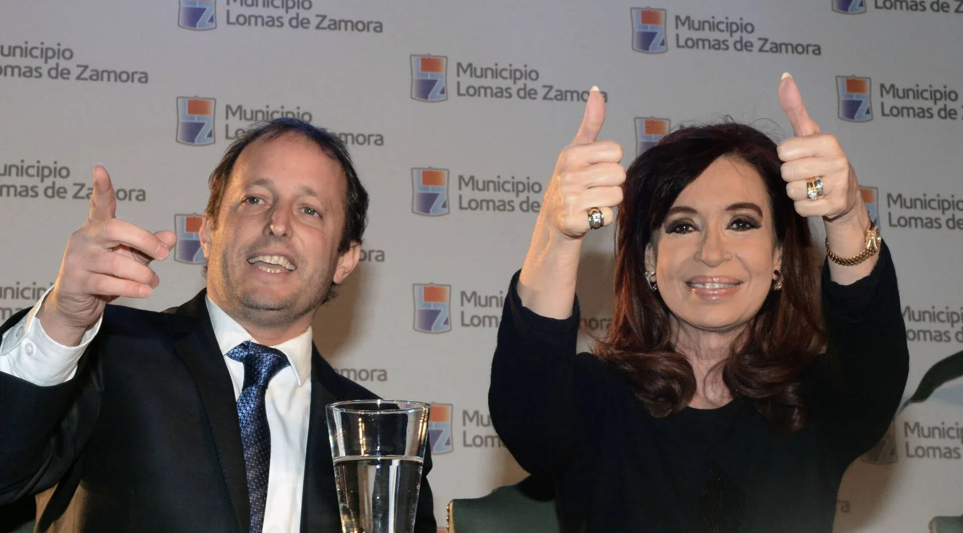 Martín Insaurralde y Cristina Kirchner.