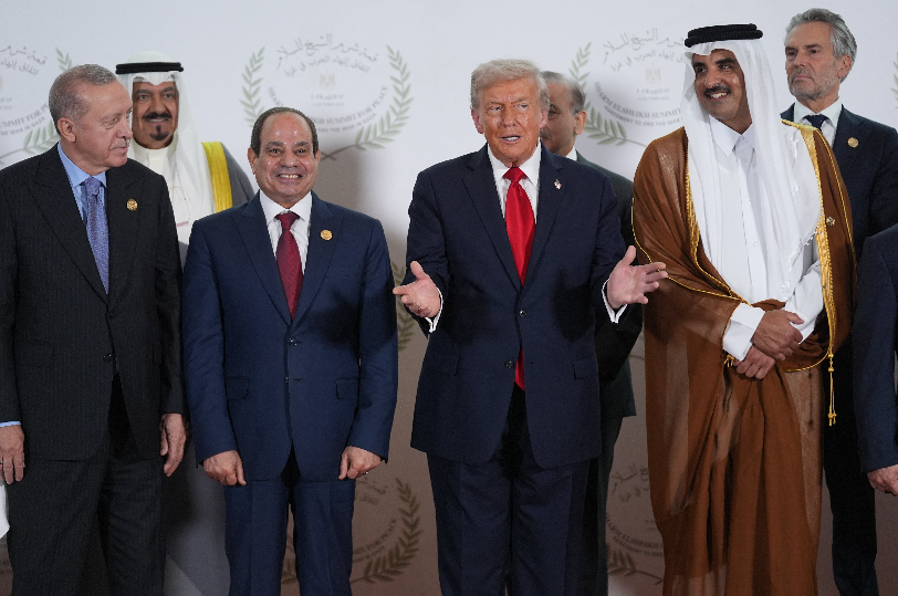 Trump at a meeting with the regional leaders.