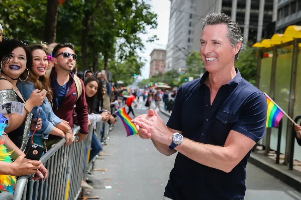The governor of California, Gavin Newsom.