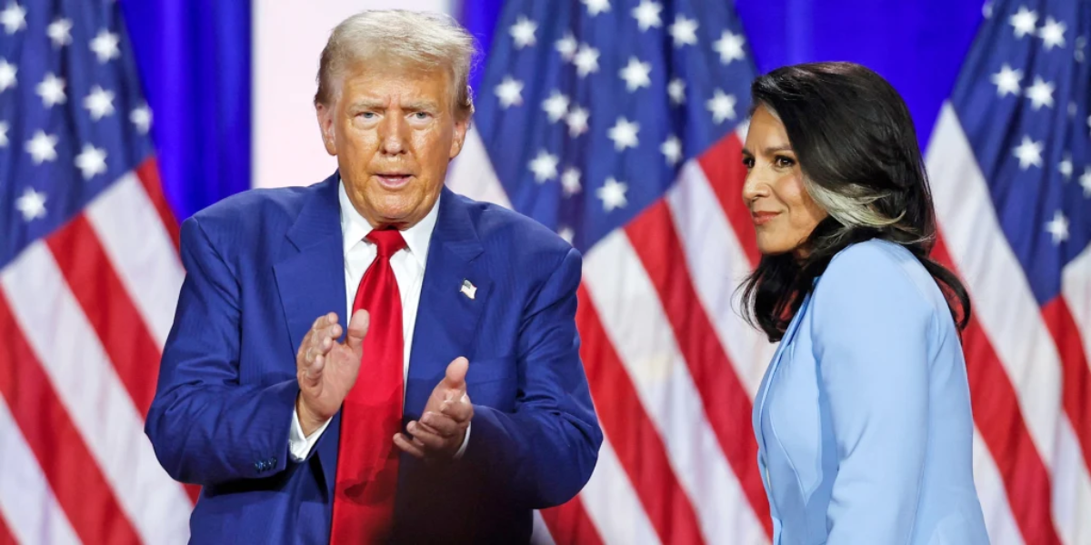 Tulsi Gabbard and Donald Trump